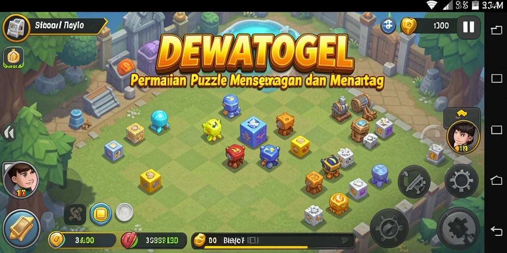 Tampilan gameplay DEWATOGEL dengan berbagai tantangan puzzle yang menarik.