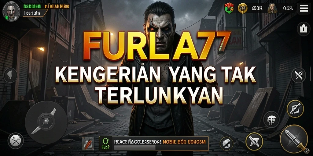 Screenshot gameplay FURLA77 menampilkan suasana gelap dan mencekam.