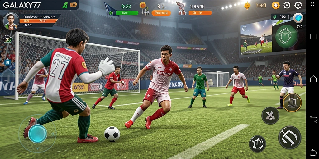 Tangkapan layar dari gameplay menegangkan di GALAXY77.