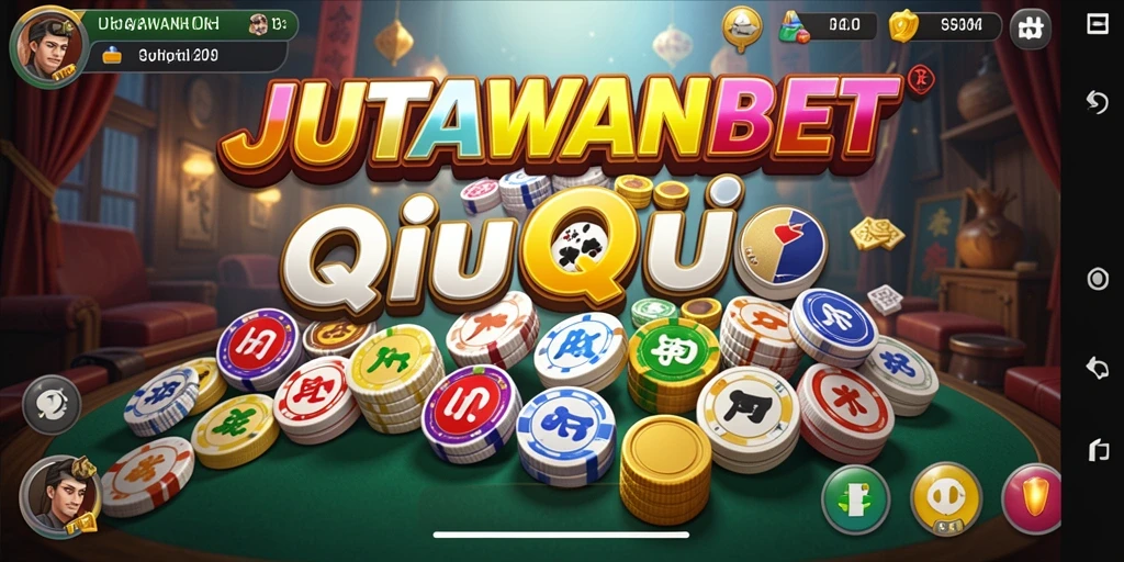 Tampilan seru dari gameplay QiuQiu di JUTAWANBET.