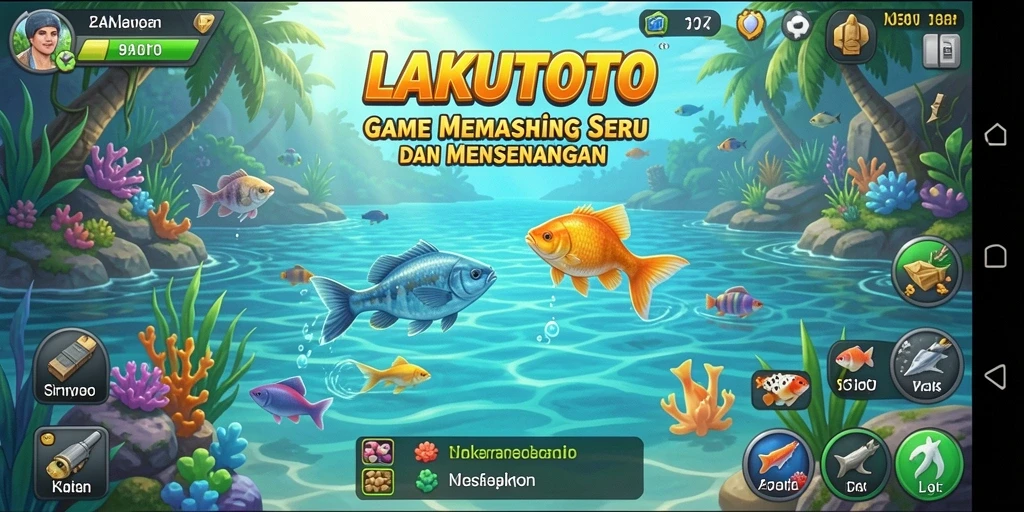 Gameplay menarik dalam memancing yang realistis dan menyenangkan.