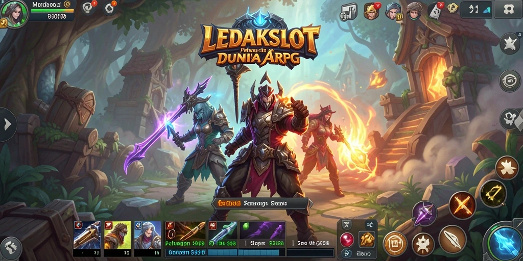 Tampilan gameplay mendebarkan dalam LEDAKSLOT dengan pertarungan yang intens.