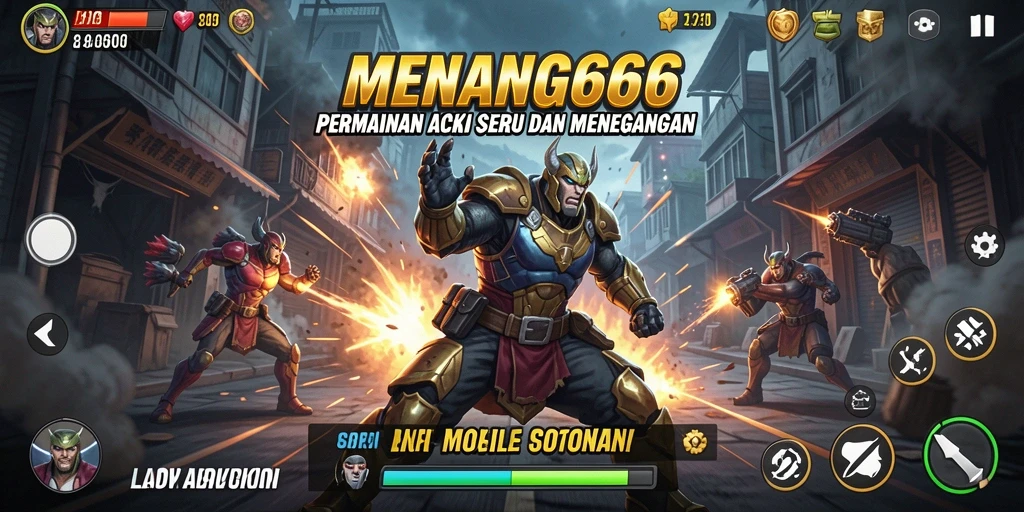 Tampilan seru bertarung dalam permainan aksi MENANG666.