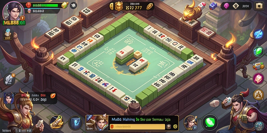 Screenshot MLBB8 menampilkan gameplay Mahjong yang menarik.