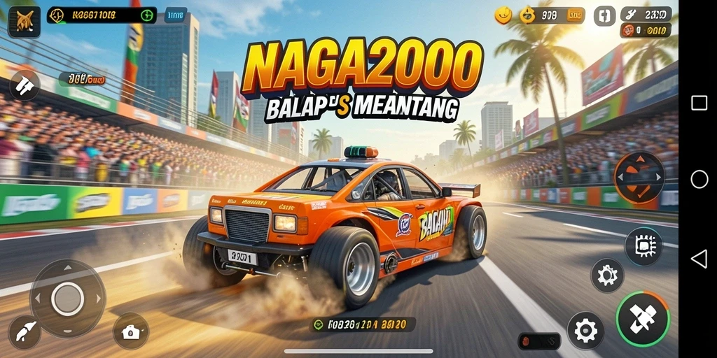 Gameplay Racing menantang dan seru di NAGA2000.