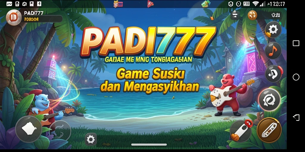 Tampilan gameplay seru dari PADI777 yang penuh warna.