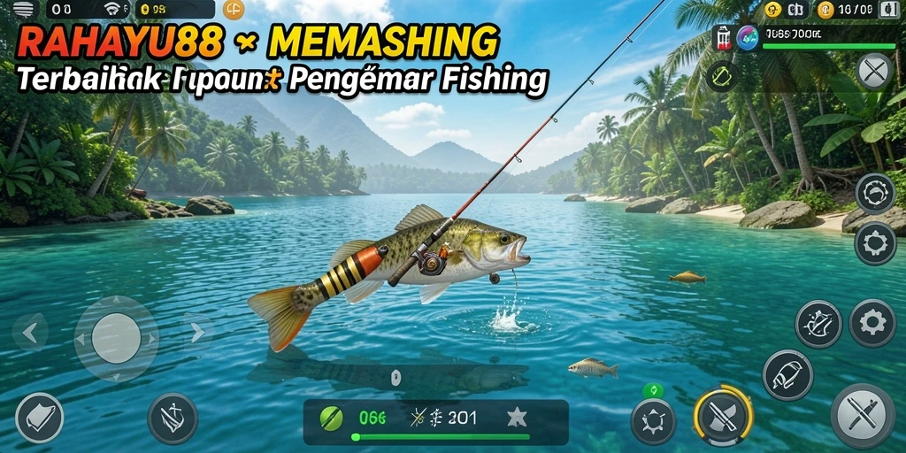 Tampilan gameplay menarik dalam RAHAYU88 saat memancing.