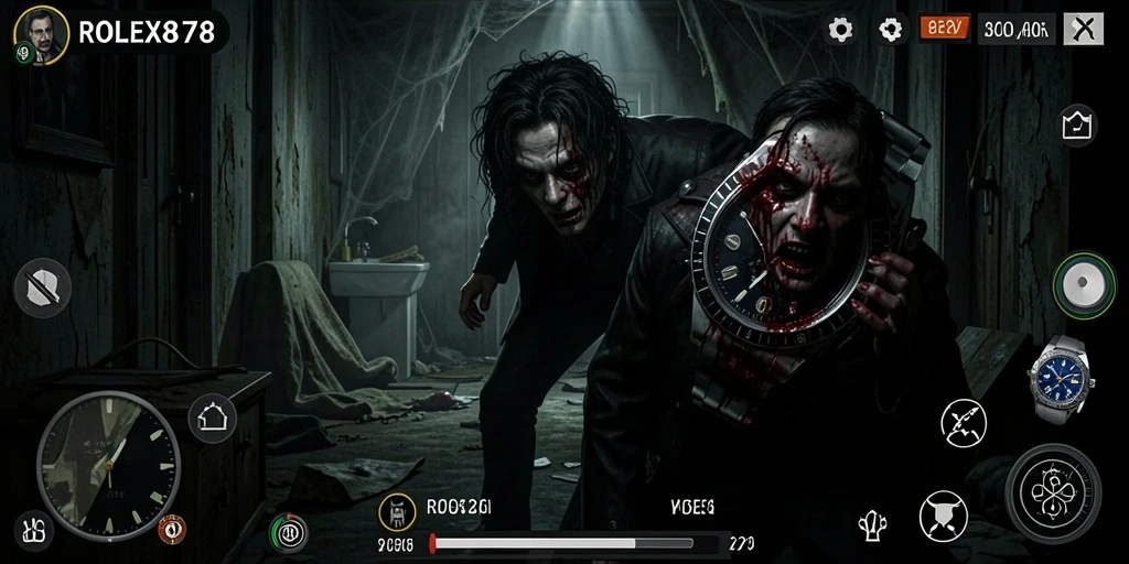 Tampilan gameplay ROLEX878 yang mencekam dan menegangkan.
