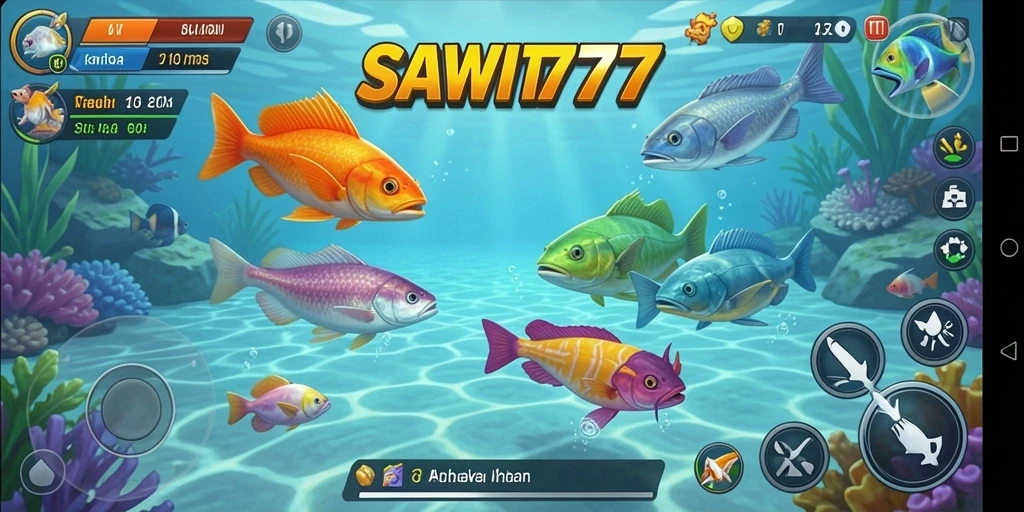 Tampilan gameplay Tembak Ikan yang seru di SAWIT777.