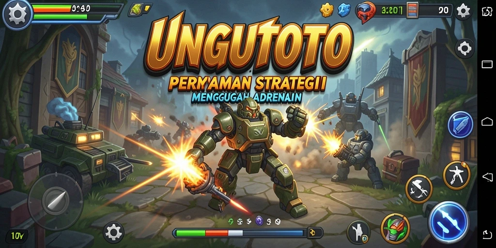 Screenshot gameplay UNGUTOTO menampilkan strategi seru dalam pertempuran.
