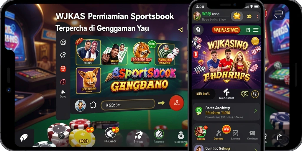 Tampilan aplikasi WJKASINO dengan antarmuka menarik dan fitur taruhan olahraga.